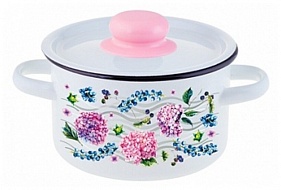 Кастрюля эмаль  2,9л Hortensia
