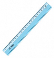 Линейка пластмассовая прозрачная 20 см Cristal СТАММ ЛН1100